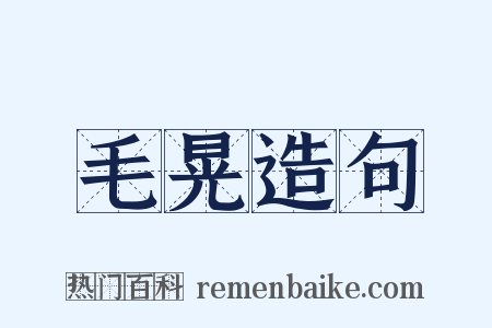 毛晃造句是什么意思的图片